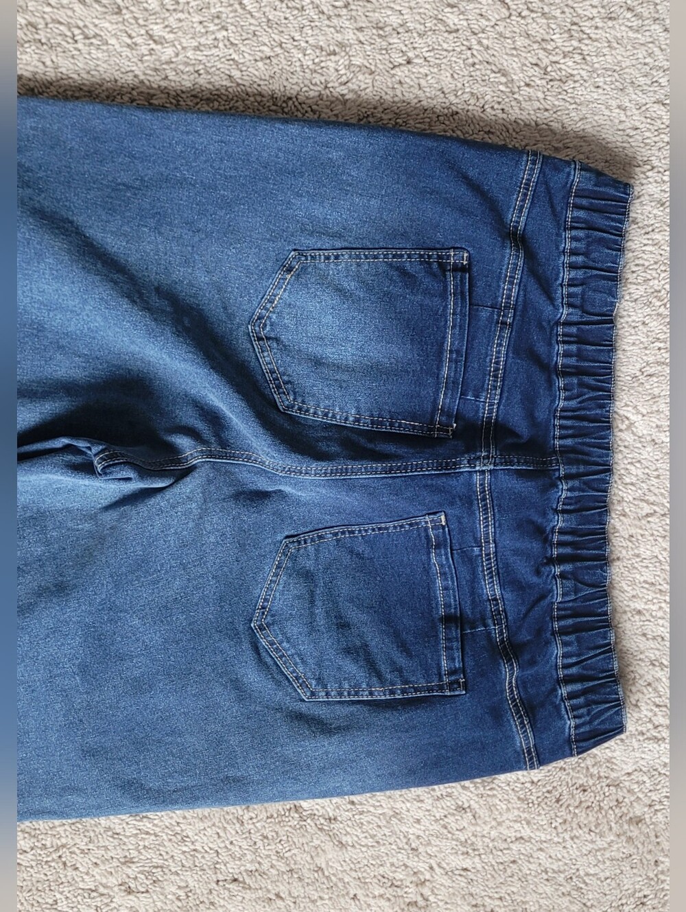 Bloomchic pull-on ombre ankle cuffed jeans, elastic waistband, size 16 - Picture 3 of 7